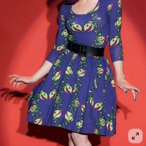 Venus Flytrap Hotrod Honey Swing Dress w/ Belt XS